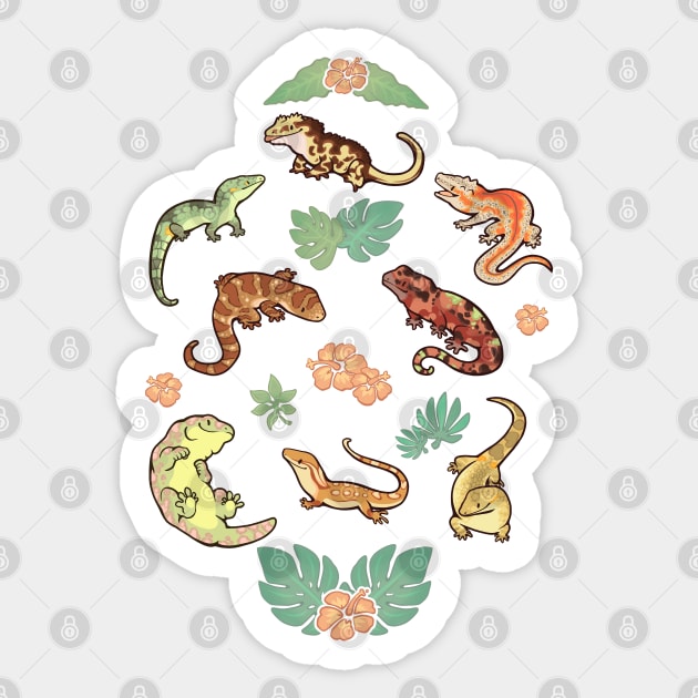 Gecko family Sticker by Colordrilos